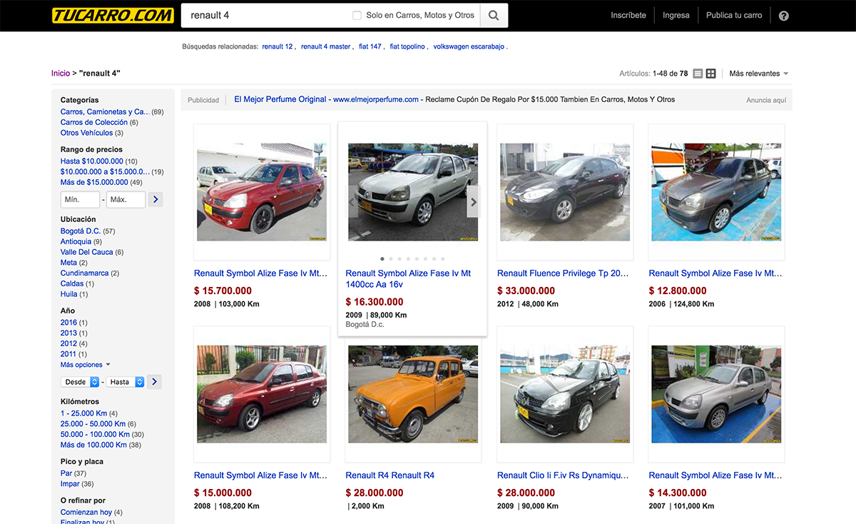 TuCarro.com car listings